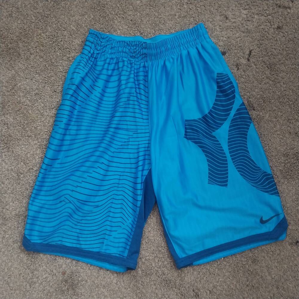 Nike Shorts Mens Size Medium Blue Athletic Kevin Durant DriFit Elastic Graphic S